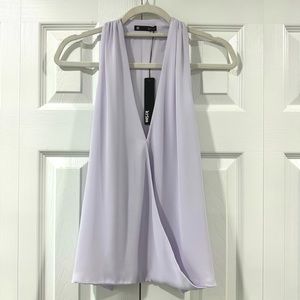 NWT Krisa Surplice Halter in Lilac